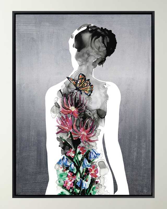 "Silhouette in Bloom II" Framed Giclee